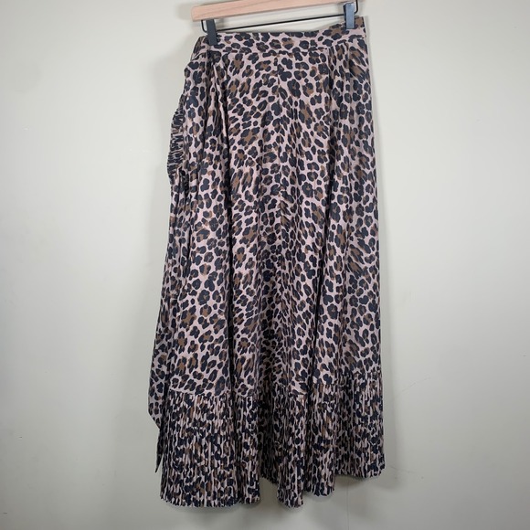 Mare Mare x Anthropologie NWT Leopard Asymmetrical Skirt  Size Large - Picture 15 of 16